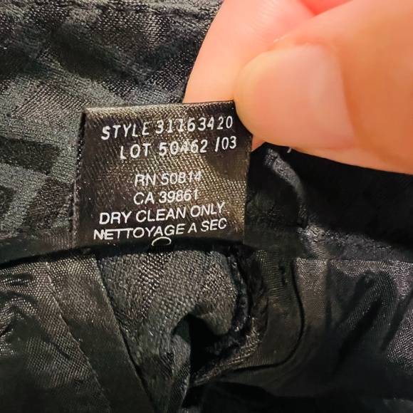 Elie Tahari trouser Pants Women 2 Black Diamond Pattern office geometric pleated - Picture 10 of 17